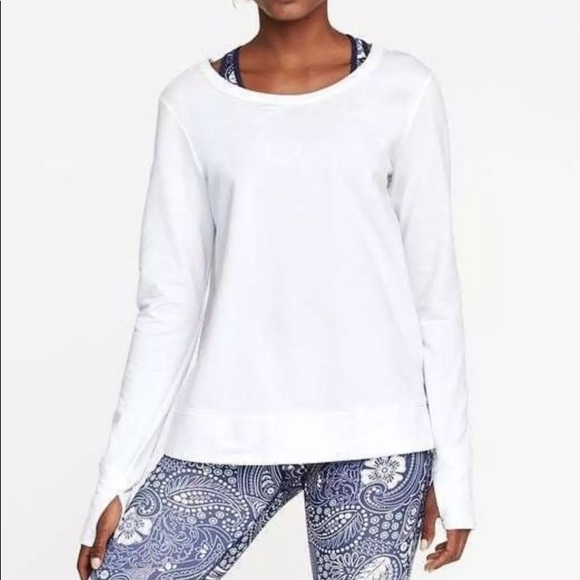 OLD NAVY LATTICE-BACKED SWEATSHIRT - Picture 8 of 8